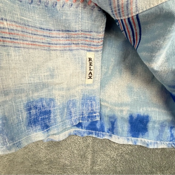 Tommy Bahama‎ Relax Ocean Tides Breezer Linen Shirt Large Tropical Breathable - Picture 10 of 14
